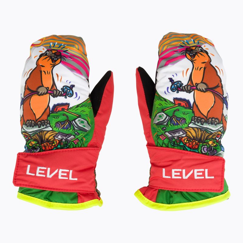 Level Animal pk rainbow children's ski gloves 3