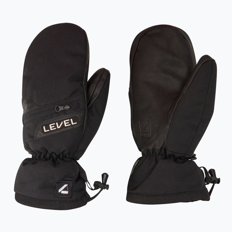 Level Switchback Mitt ski glove black