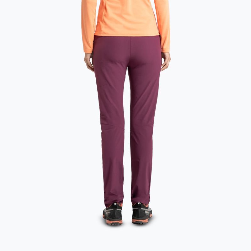 Women's trekking trousers Montura Rise vinaccia/baton rouge 2