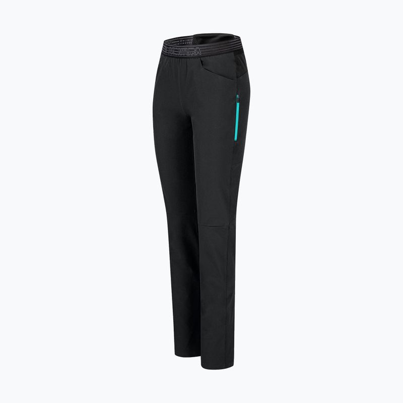 Women's trekking trousers Montura Rise anthracite/turquoise 3