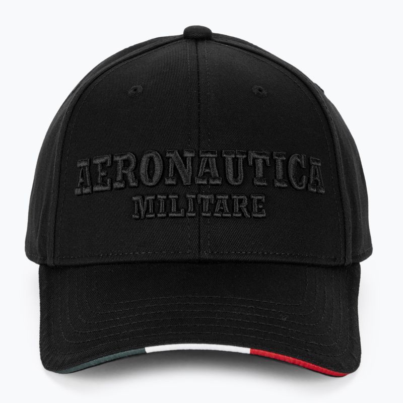 Men's Aeronautica Militare Basic With Metal Eagle jet black baseball cap 2