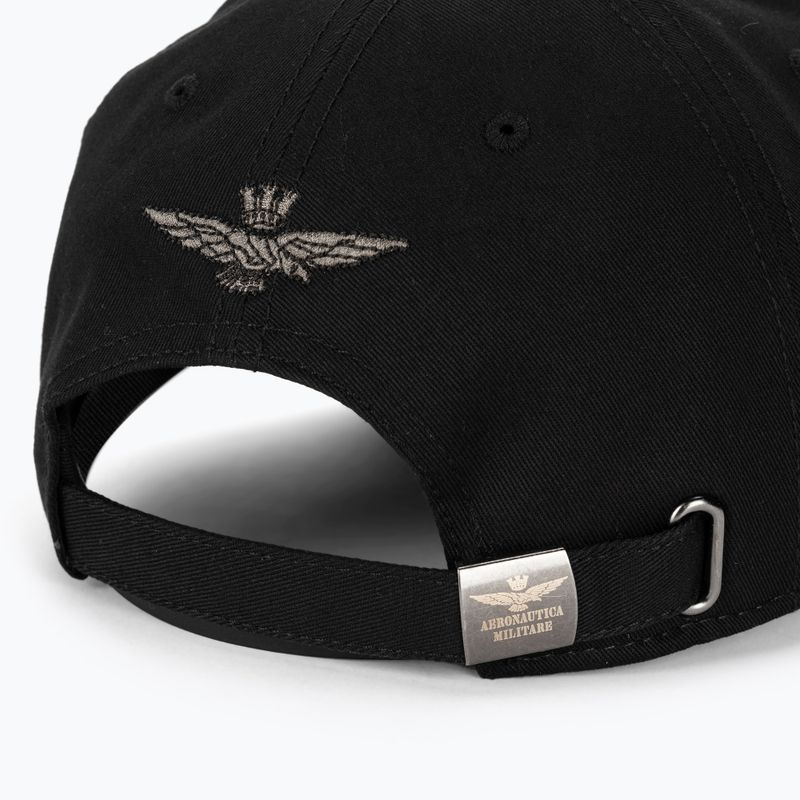 Men's Aeronautica Militare Basic With Metal Eagle jet black baseball cap 5