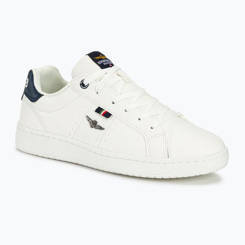 Men's Aeronautica Militare Eco Leather With Eagle off white shoes