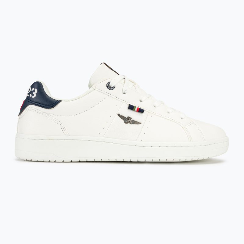 Men's Aeronautica Militare Eco Leather With Eagle off white shoes 2
