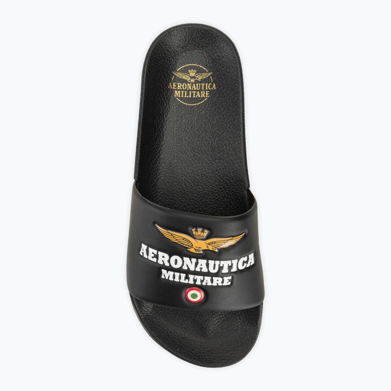 Men's Aeronautica Militare Beach jet black slides 5