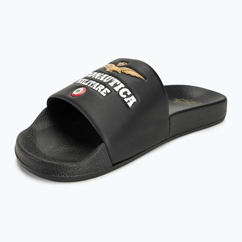 Men's Aeronautica Militare Beach jet black slides 6