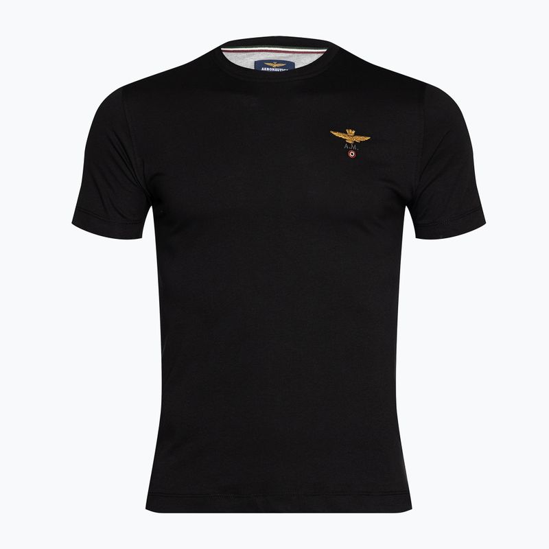 Men's Aeronautica Militare Essential jet black T-shirt