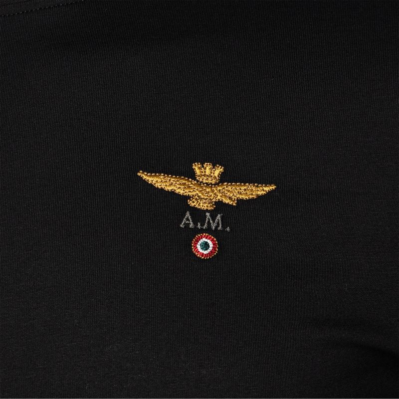 Men's Aeronautica Militare Essential jet black T-shirt 3