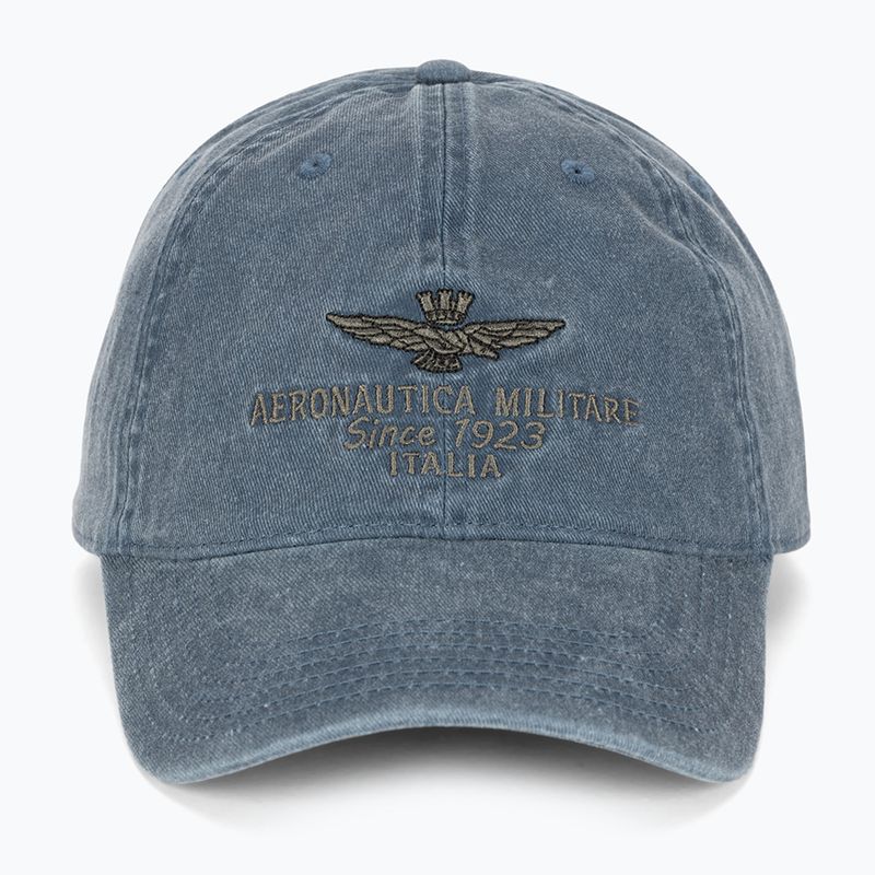 Men's Aeronautica Militare Pigment Treated blue navy baseball cap 2