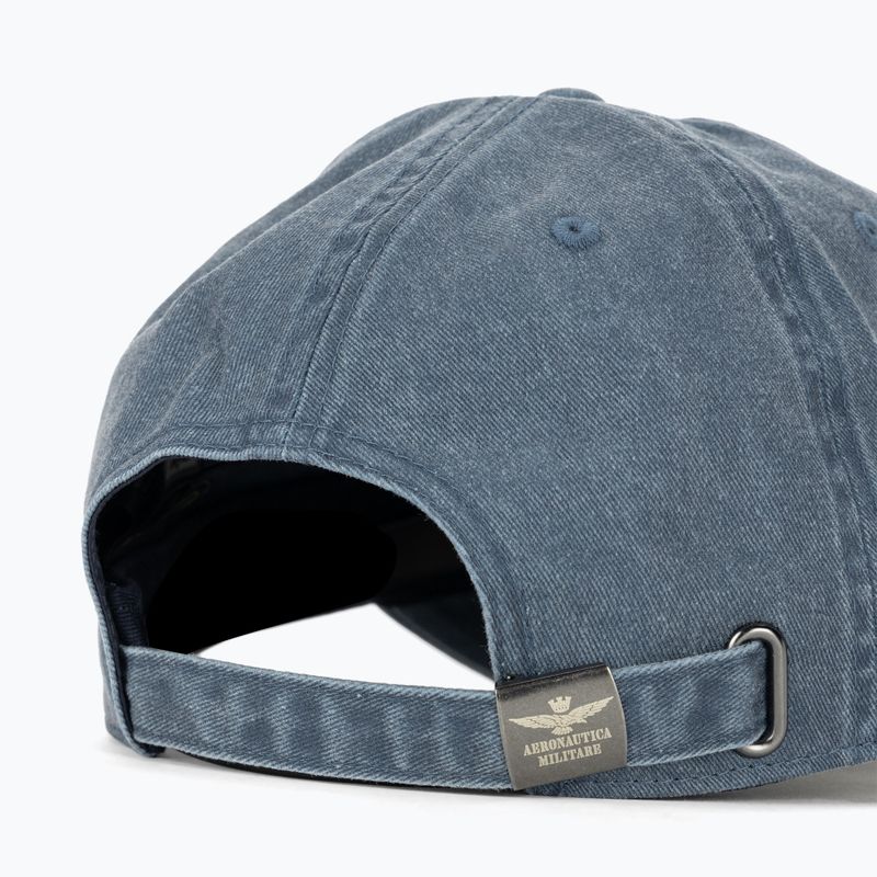 Men's Aeronautica Militare Pigment Treated blue navy baseball cap 4