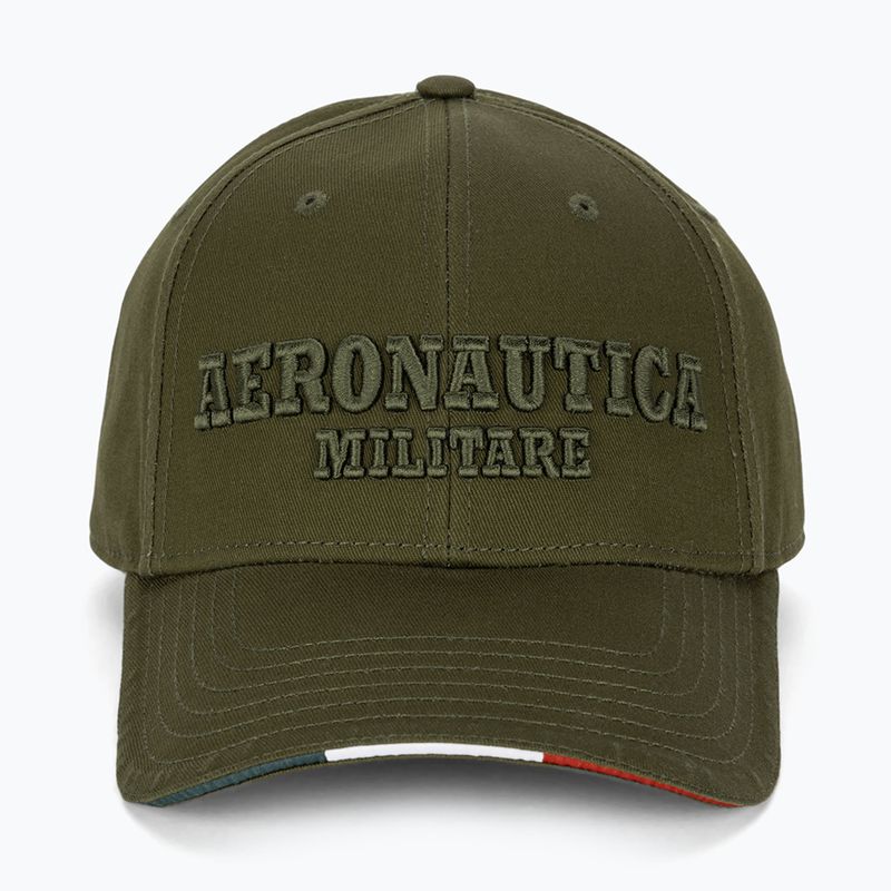 Men's Aeronautica Militare Basic With Metal Eagle military green baseball cap 2