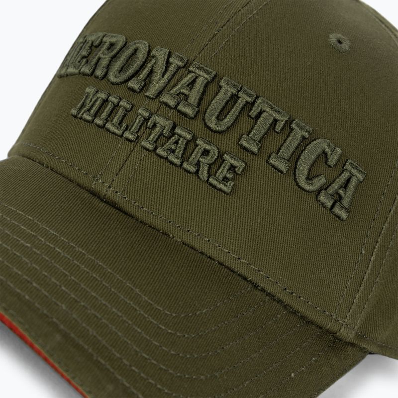 Men's Aeronautica Militare Basic With Metal Eagle military green baseball cap 3