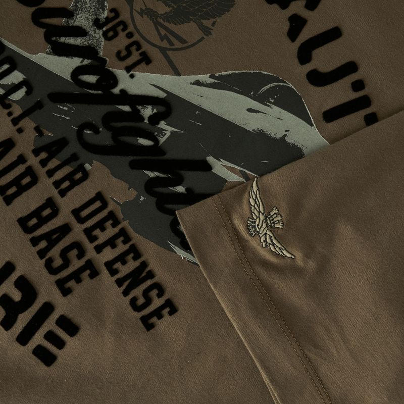 Men's Aeronautica Militare Flying Team light mud t-shirt 4