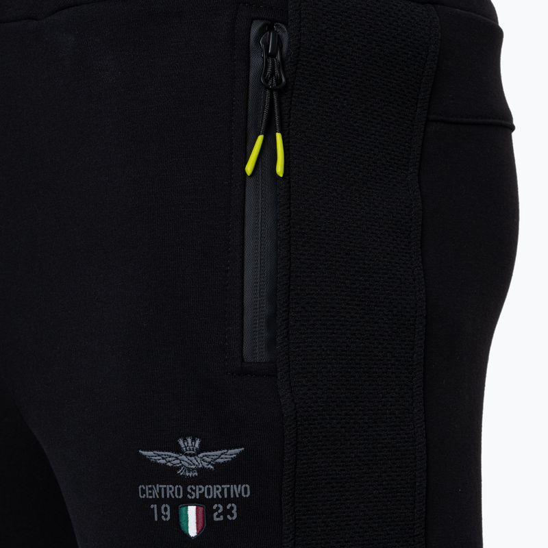 Men's Aeronautica Militare Sport jet black trousers 9F565 3