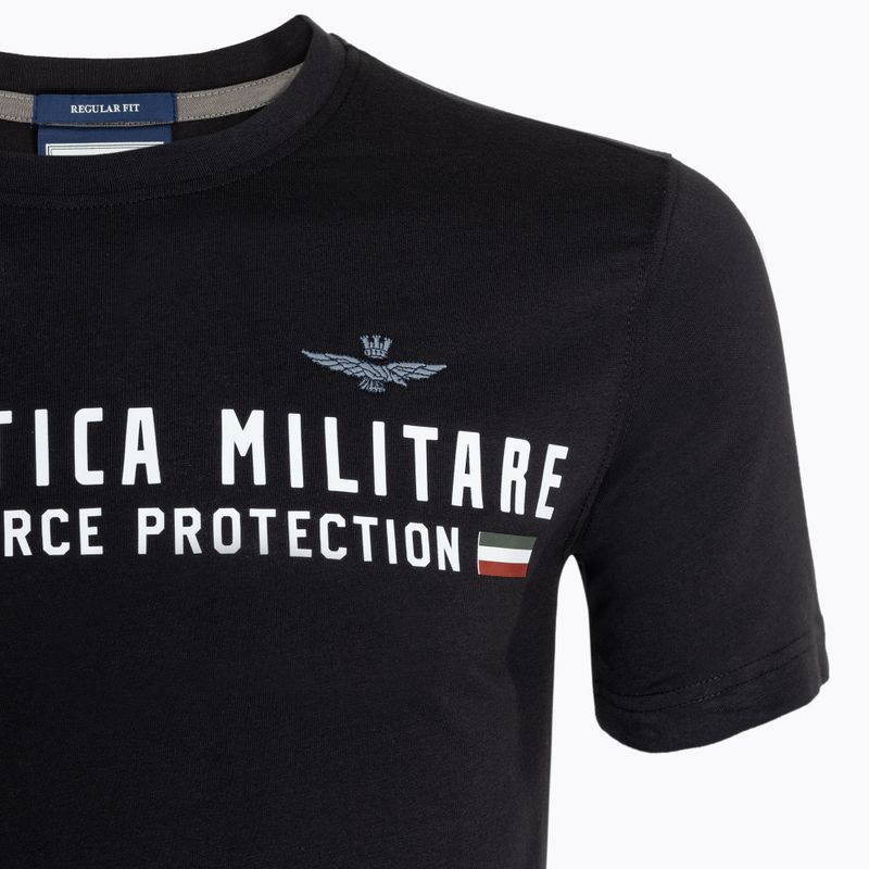 Men's Aeronautica Militare Heritage jet black t-shirt 3