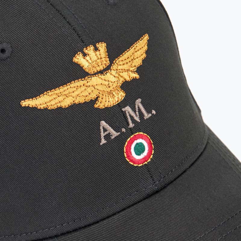 Men's Aeronautica Militare Cotton With Logo jet black baseball cap 3