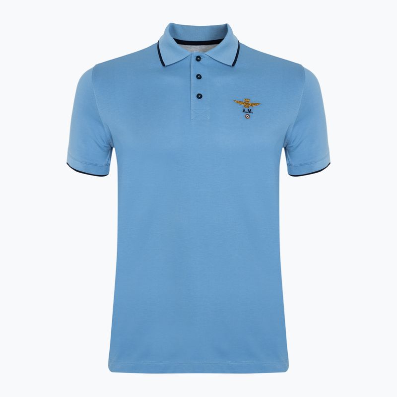 Men's Aeronautica Militare Essential light blue polo shirt