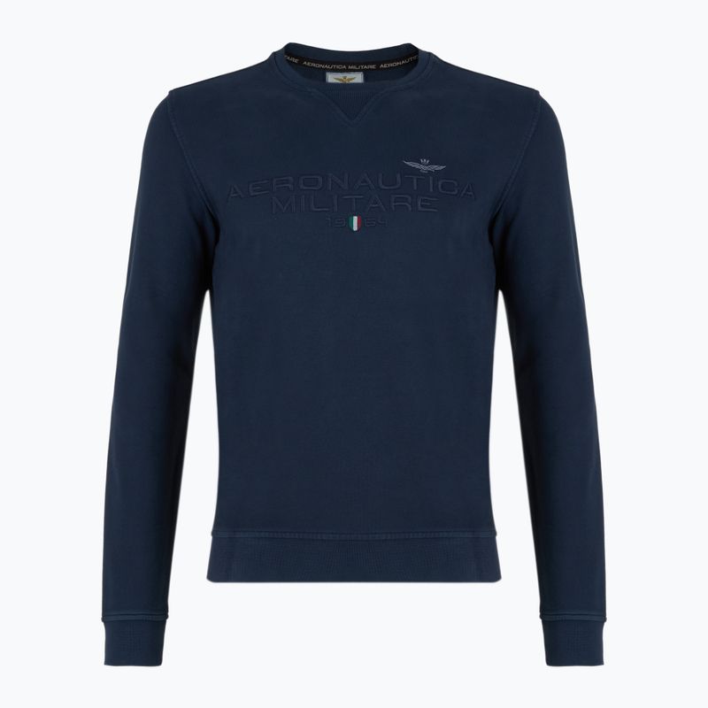 Men's sweatshirt Aeronautica Militare 251FE1985F539 navy blue washed