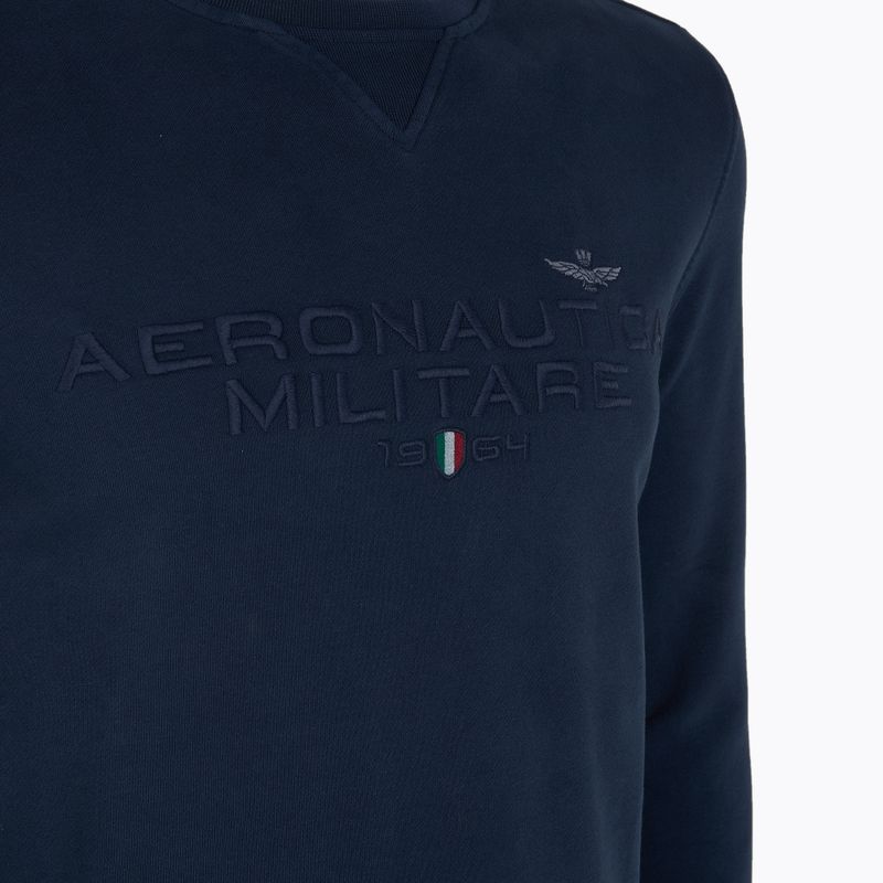 Men's sweatshirt Aeronautica Militare 251FE1985F539 navy blue washed 3