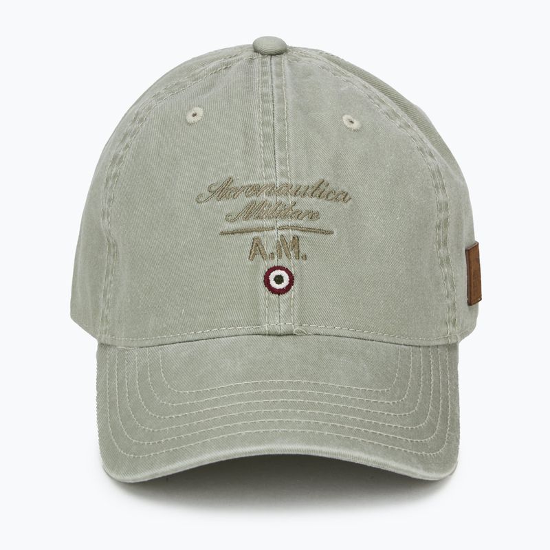 Men's Aeronautica Militare 251HA1204CT2476 stone beige washed baseball cap 2