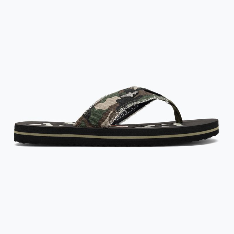 Men's Aeronautica Militare 251SC310CT3593 camouflage green flip flops 2