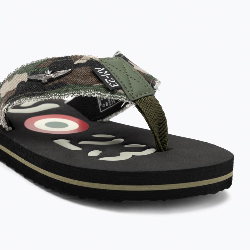 Men's Aeronautica Militare 251SC310CT3593 camouflage green flip flops 7