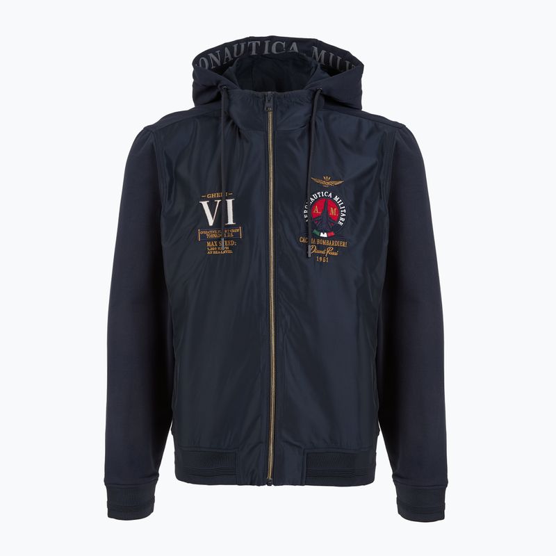 Men's sweatshirt Aeronautica Militare 251AF500F459 Cappucio blu navy
