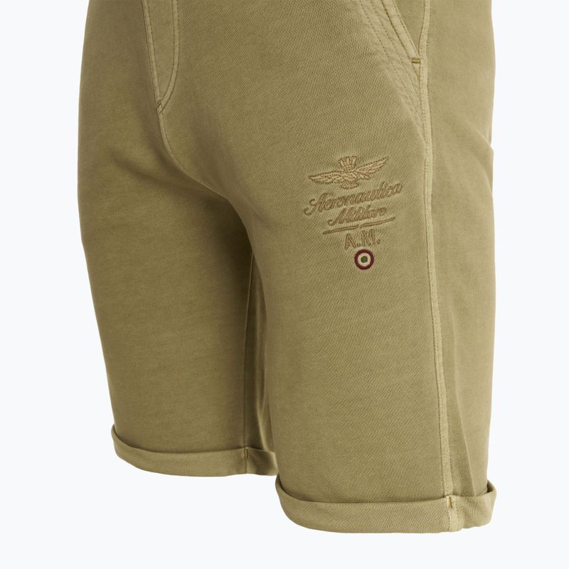 Aeronautica Militare men's shorts 251BF016F583 antelope beige washed 3