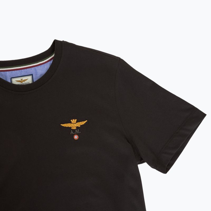 Men's Aeronautica Militare Essential jet black T-shirt 3