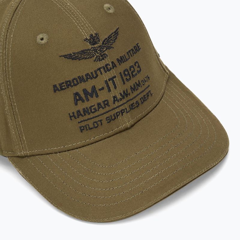 Men's baseball cap Aeronautica Militare 252HA1223UCT03299 dark olive 3