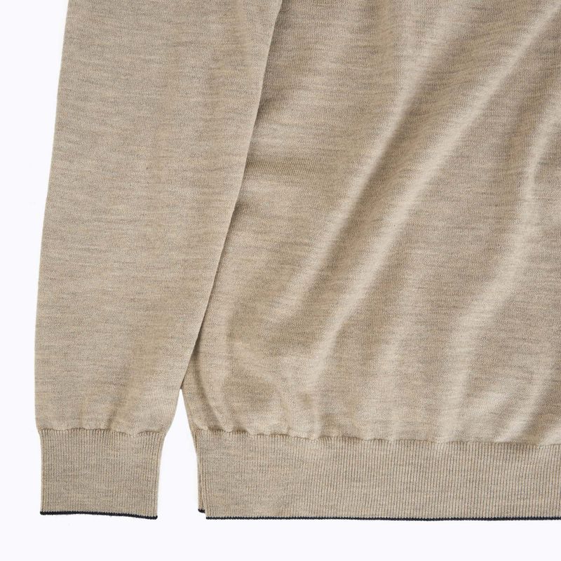 Men's sweater Aeronautica Militare 1/2 Zip sand melange 3