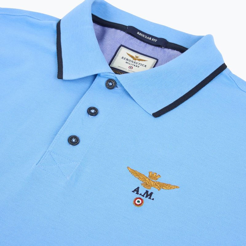 T-shirt Aeronautica Militare PO1308UP00082 Polo silver lake blue 3