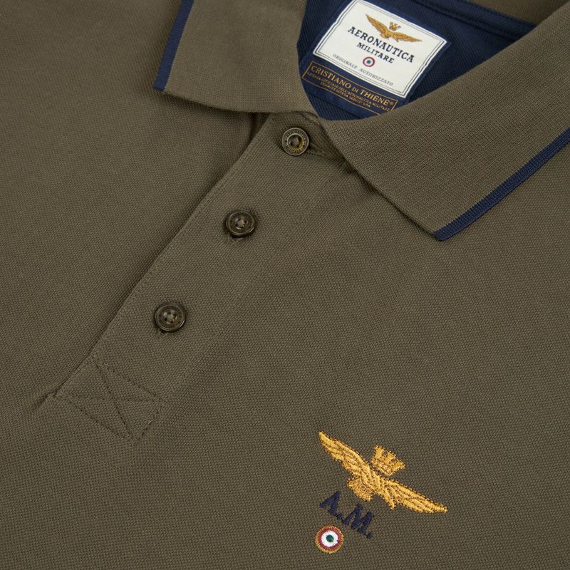 Men's polo shirt Aeronautica Militare 262PO1308UP00082 Polo verde scuro 3
