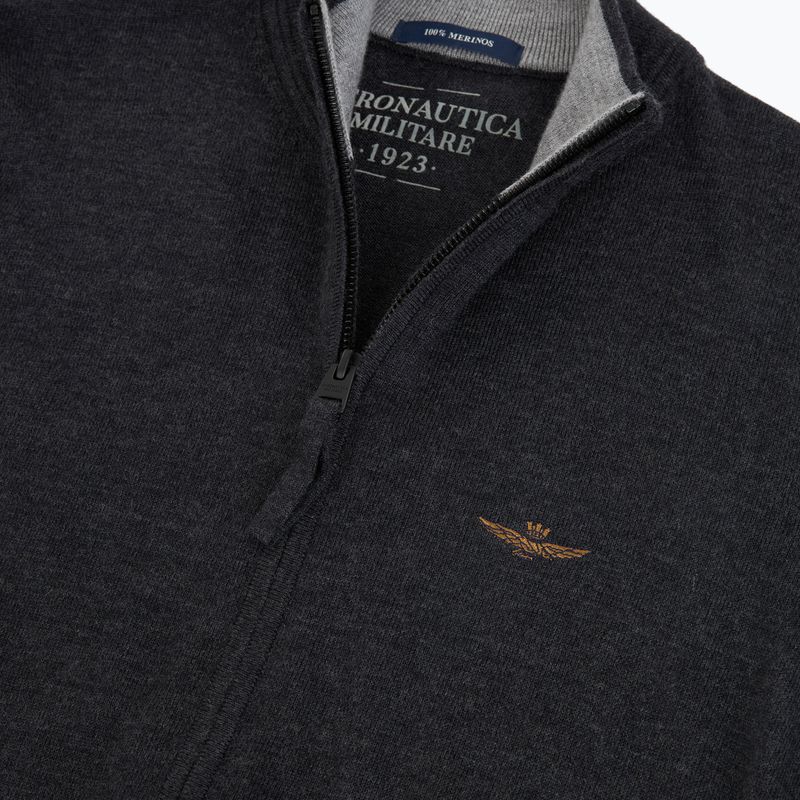Men's sweatshirt Aeronautica Militare 262MA1642UL00415 Fz phantom melange 3