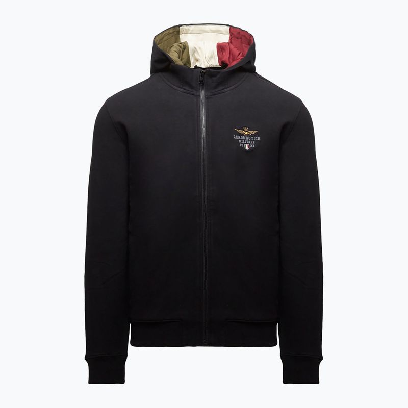 Men's sweatshirt Aeronautica Militare 262FE2097UF00662 Hoodie jet black