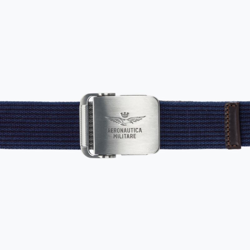 Men's trouser belt Pasek Aeronautica Militare 262CI0319UCT04306 blu navy 2