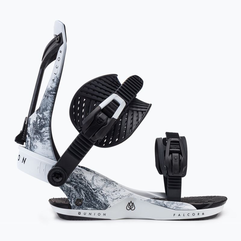 Union Falcor men's snowboard bindings black and white 2220125 2