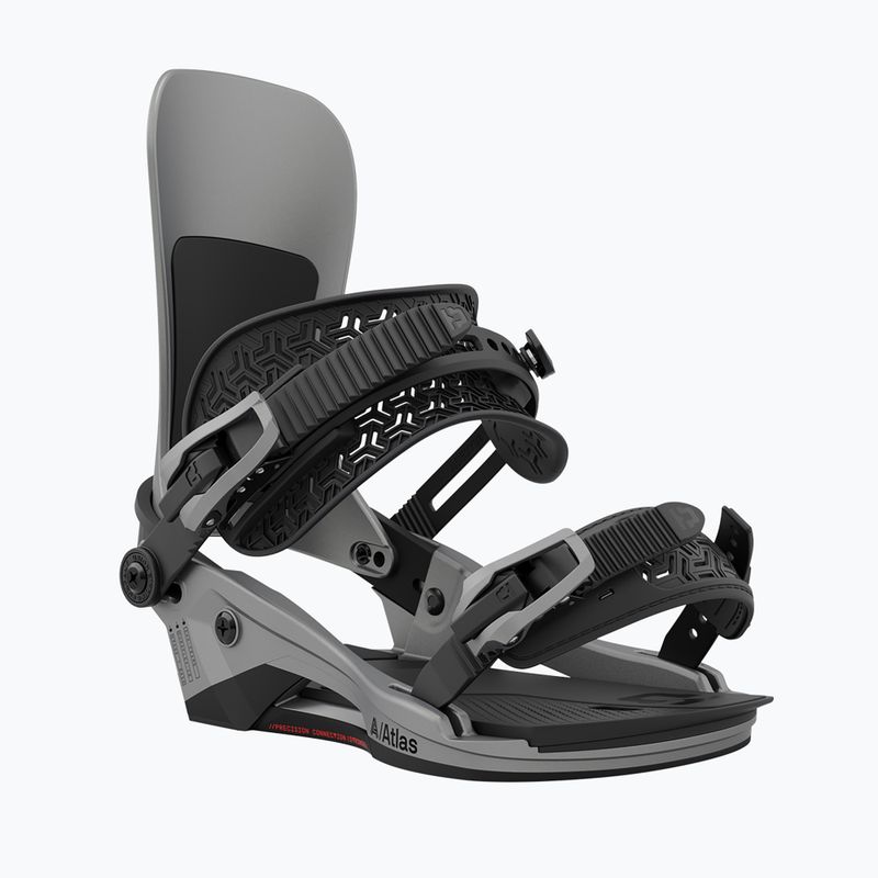 Union Atlas men's snowboard bindings metallic silver