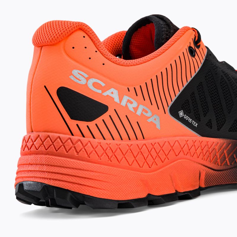 Men's SCARPA Spin Ultra black/orange GTX running shoes 33072-200/1 8