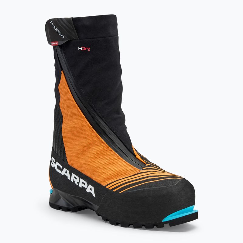 Men's high alpine boots SCARPA Phantom 6000 black/ bright orange