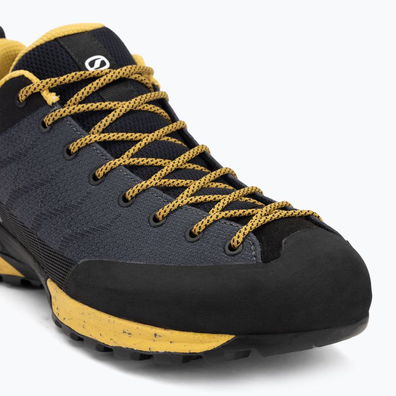 Men's SCARPA Mescalito Planet gray/curry approach shoes 7