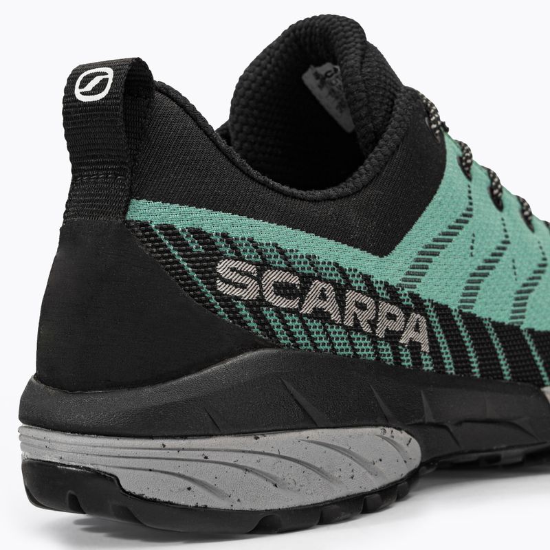 Women's trekking boots SCARPA Mescalito Planet jade/black 9