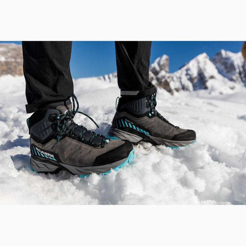 Women's trekking boots SCARPA Rush TRK GTX midgray/aqua 14