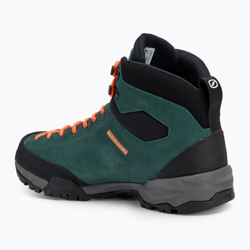 Women's trekking boots SCARPA Mojito Hike GTX botanic green/orange pop 3