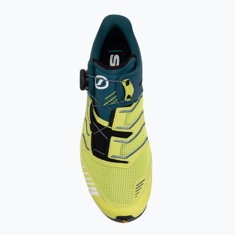 Men's SCARPA Ribelle Run Calibre HT running shoe lime green/deep lagun 5