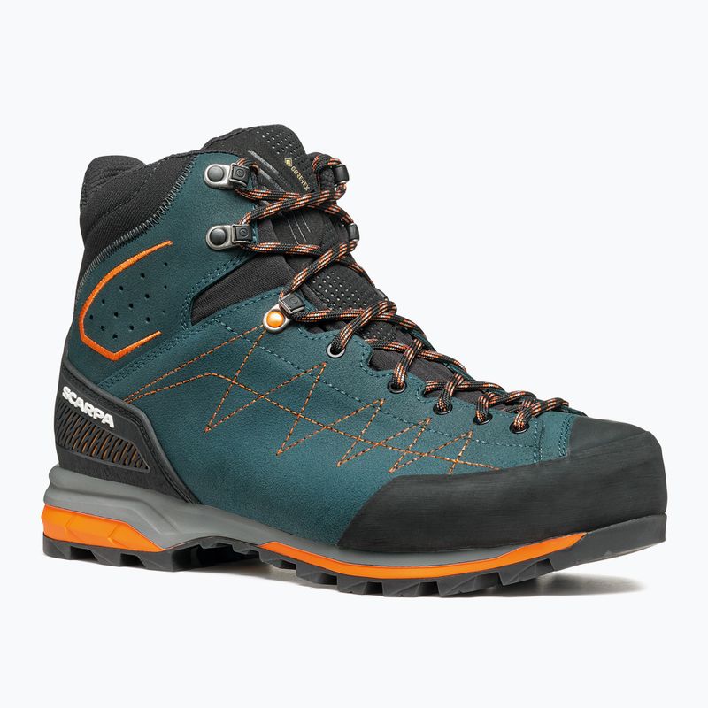 Men's approach shoes SCARPA Zodiac TRK GTX petrol/rust orange 8