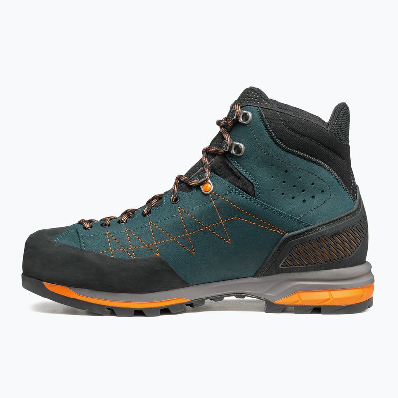 Men's approach shoes SCARPA Zodiac TRK GTX petrol/rust orange 10