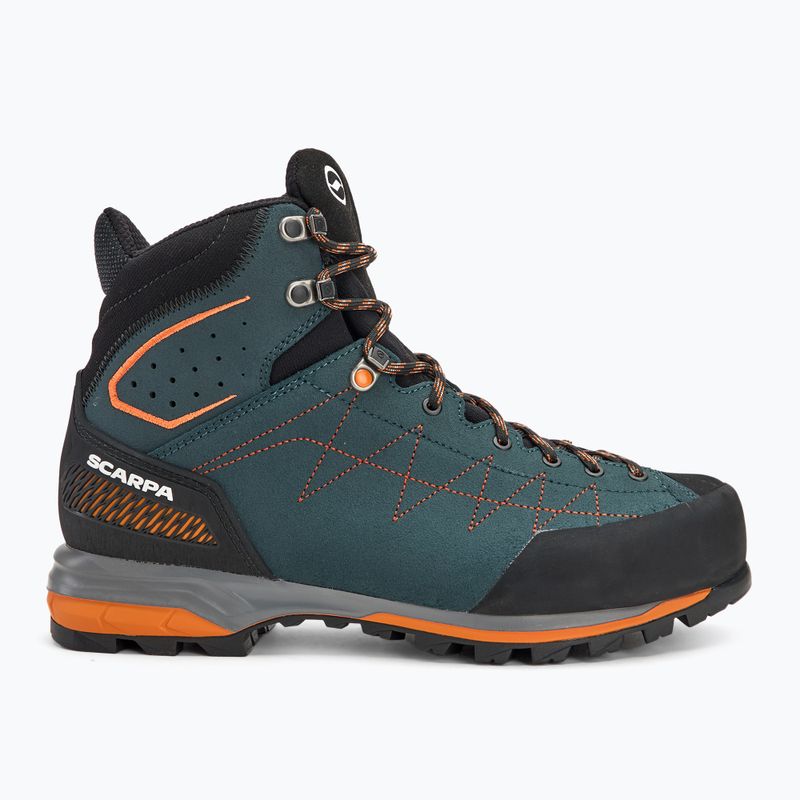 Men's approach shoes SCARPA Zodiac TRK GTX petrol/rust orange 2