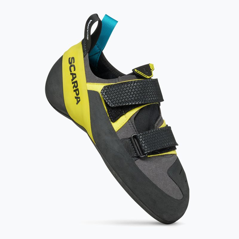 SCARPA Spot shark/yellow climbing shoe 8