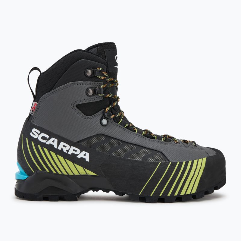 Men's high alpine boots SCARPA Ribelle Lite HD iron gray / lime 2